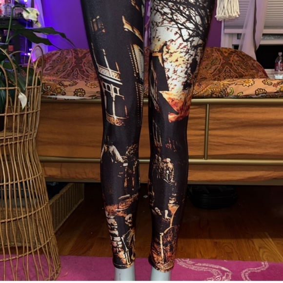 Haunted House Halloween Leggings - Picture 3 of 5